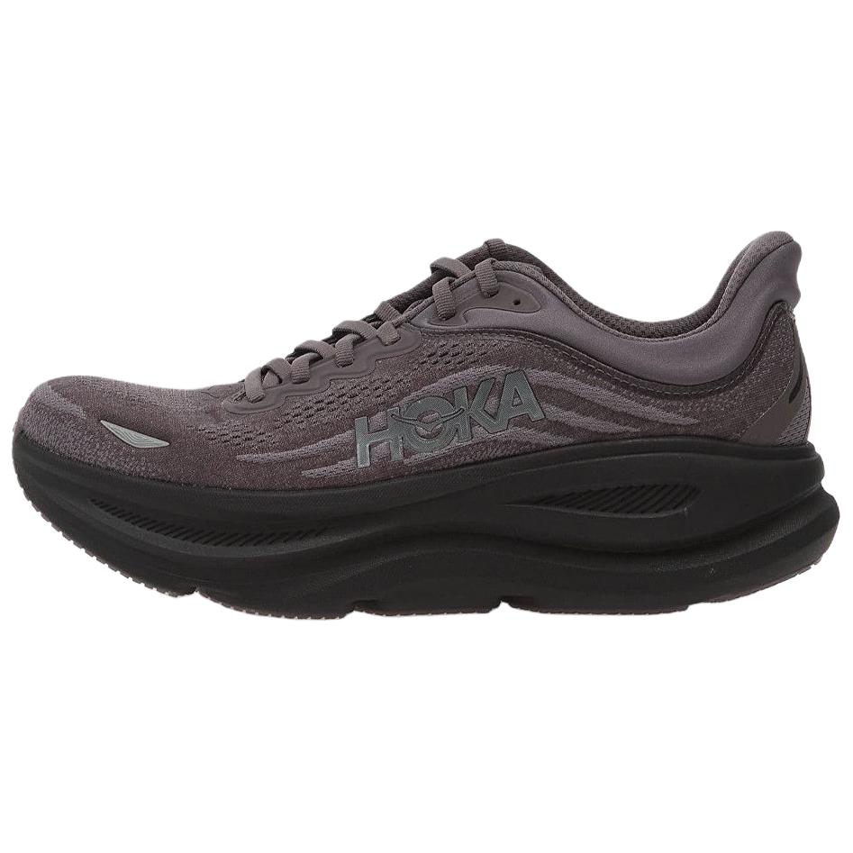 Hoka One One Bondi 9 Comfortable Durable Running Shoes Men sneaker Gray Black 1162011-GYCR 44