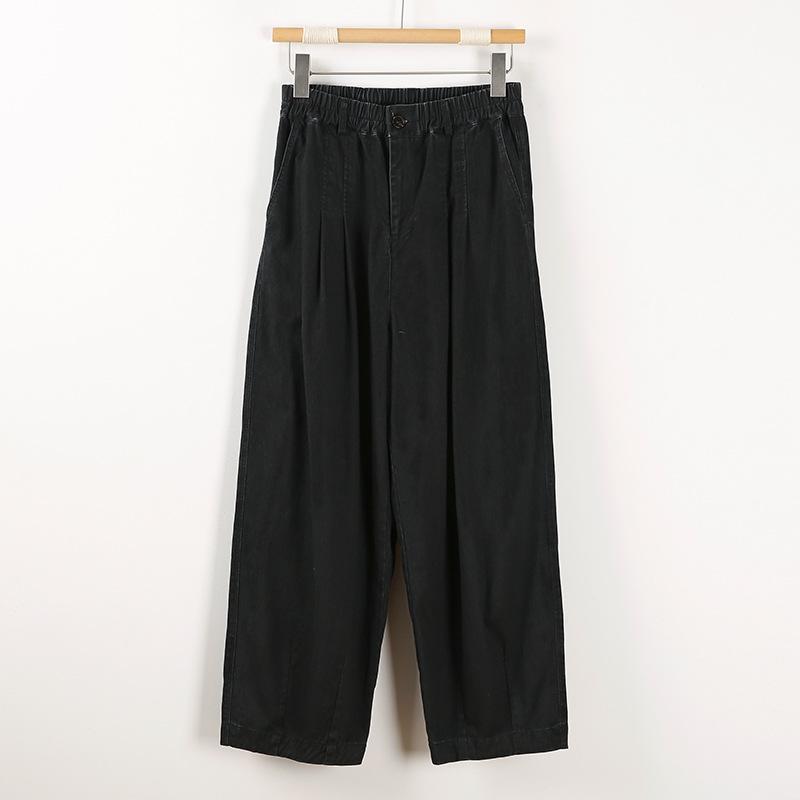 

Женские осенние свободные повседневные брюки с высокой талией, однотонные дизайнерские брюки XS чёрный