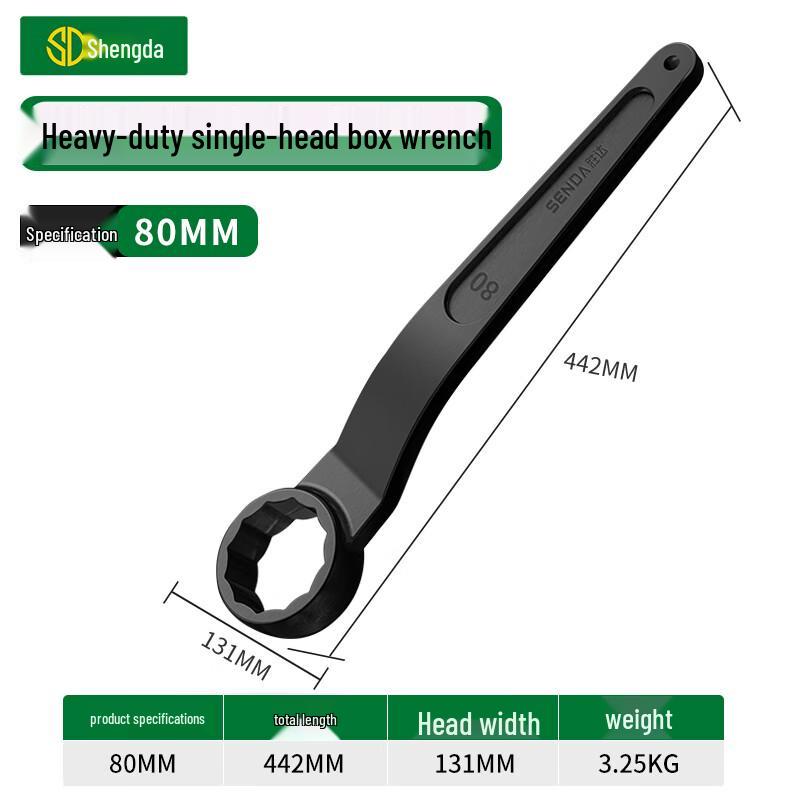 Heavy-Duty Single-Head Ring Wrench