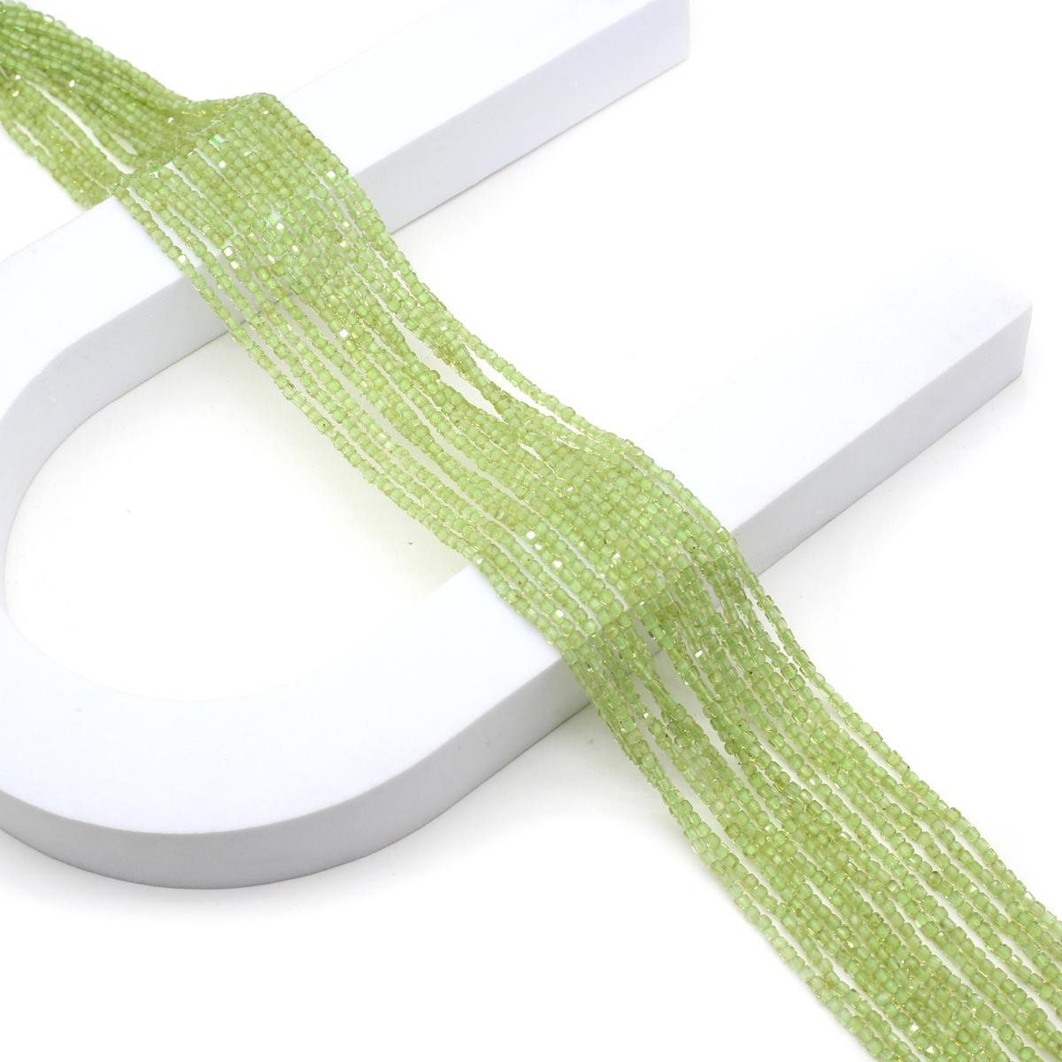 

Граненые бусины из натурального камня, розовый кварц/хризолит, квадратные маленькие бусины для изготовления ювелирных изделий, ожерелье, браслет, серьги, аксессуары Olivine/2mm