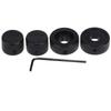 Musiclily Pro Steel Universal Metal Stack Knobs for Electric Black of Guitar/Bass, (Set 2)