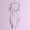 Ręcznie robiony Dziewczęcy Łapacz Snów: Wisząca ozdoba ścienna w kształcie serca na dekorację ślubną