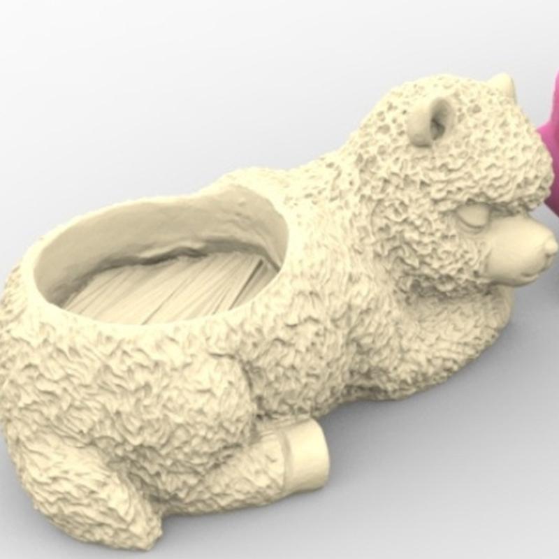 Silicone Molds Resin Casting Mold Home Decorations 3D Alpacas Candle Cup Mold Flowerpot Molds Gift for DIY Craft Lover