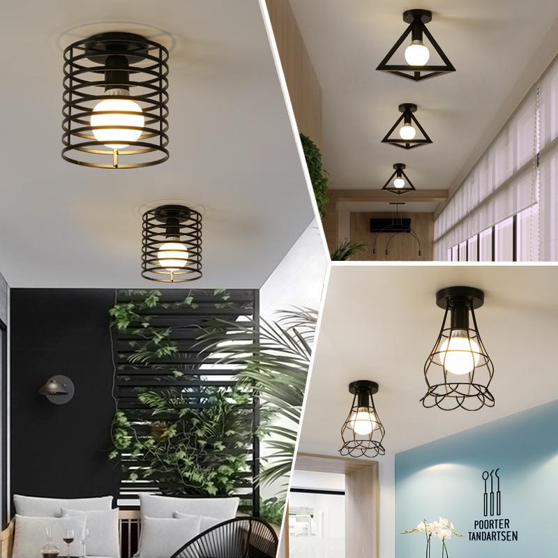 Modern Minimalist Ceiling Light for Foyer, Hallway, Corridor, Balcony, and Bedroom - Wrought Iron Design