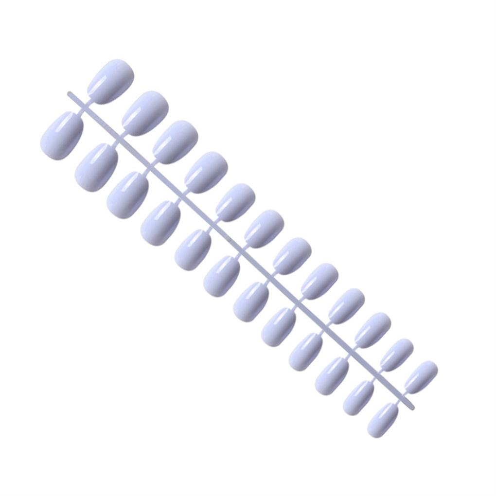 Packung mit 24 Kurzen Ballerina Sicheren Kratzfesten Sarg Falschnägeln Französischer Stil DIY Anmutige Persönlichkeit Acrylnagel