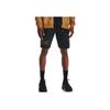 Under Armour Logo Print Drawstring Elastic Waist Straight Leg Shorts Men Shorts Black 1366408-001
