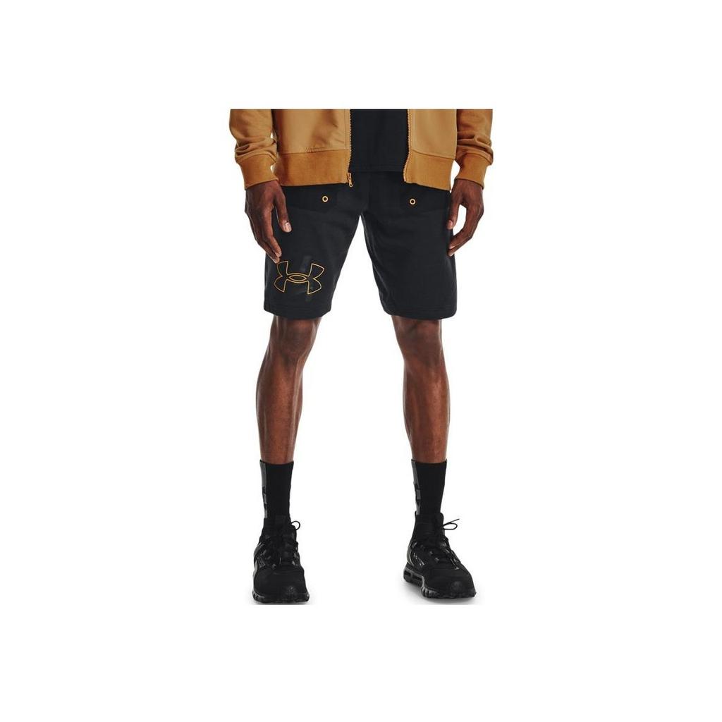 Under Armour Stampa Logo Coulisse Vita Elastica Pantaloncini Gamba Dritta Uomo Pantaloncini Neri 1366408-001