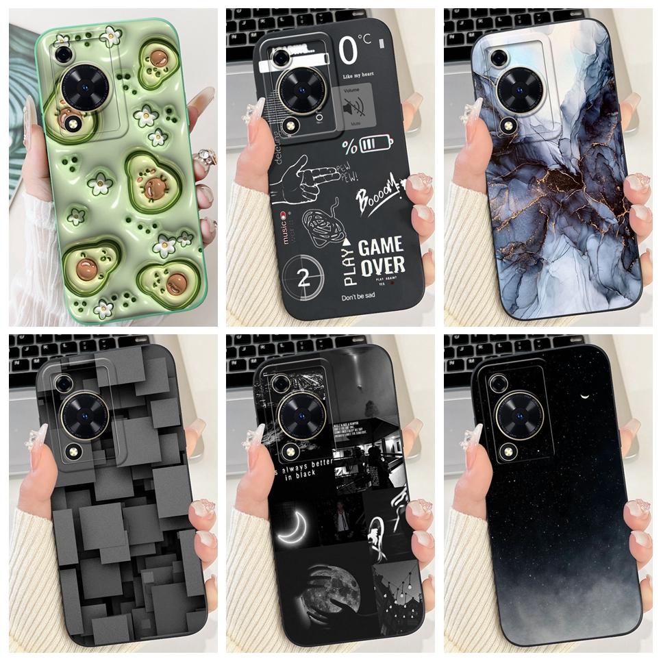 For Cover Huawei Nova Y72 / Nova Y72 MGA-LX3 Gothic Style Moon Night View Avocado Painting Case Bumper Soft Matte Silicone Funda