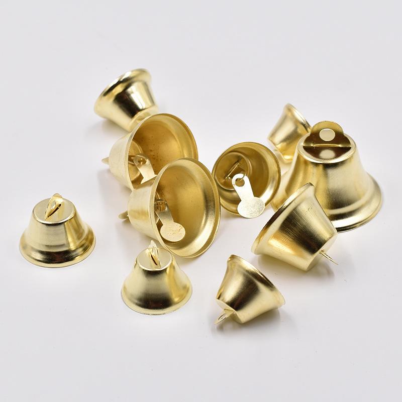 10-50MM Gold Open Trumpet Bell Christmas Decoration Wind Chime Bells for DIY Accessories