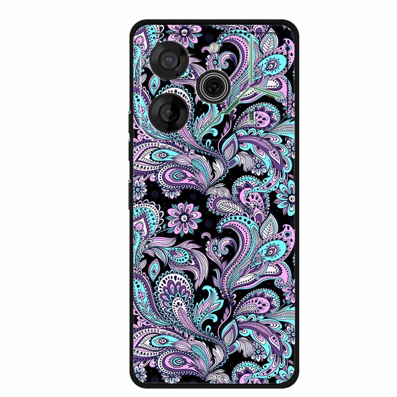 Black Silicone Case For Tecno Pova 6 Pro Phone Case Shockproof Soft Coque For Tecno Pova 6 Pro Back Cover Case Pova6 Pro Cartoon
