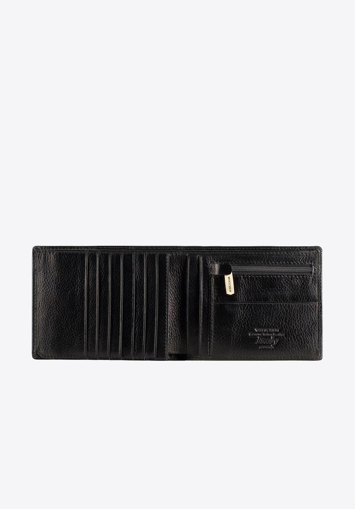 Carteira Masculina de Couro Wittchen com Painel Dobrável, Preta, Couro Natural