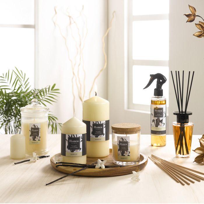 Bougie pillier parfumée 15 cm Essentiel Vanille