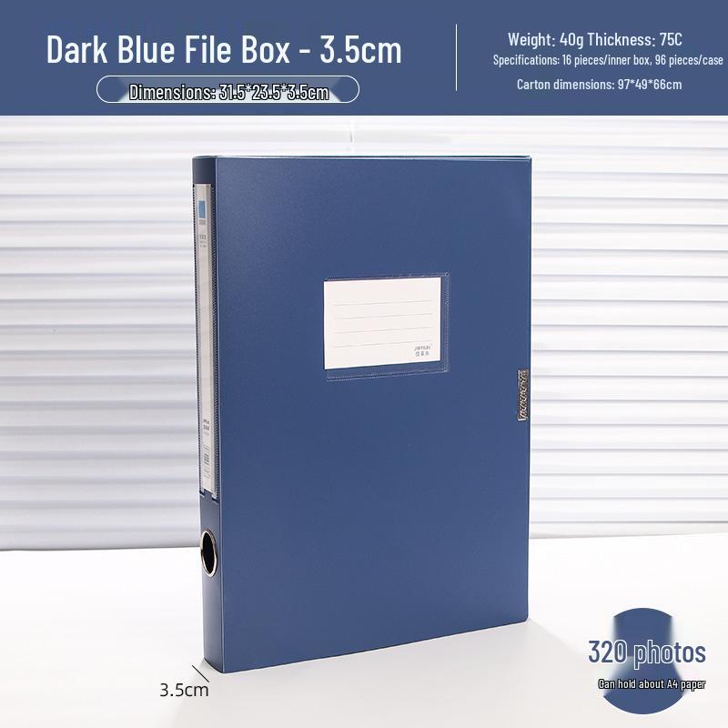 Durable Blue A4 Plastic File Box