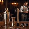 6Pcs/Set Stainless Steel Drink Mixer Bar Set Double Measuring Jigger Drink Shake  Cocktail Making