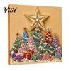 Christmas Craft Supplies for Beginners Faux Pearl Art Kit, DIY Santa Tree Painting Creative Home Decorations 3D Holiday Wall Decor Kit Adults,