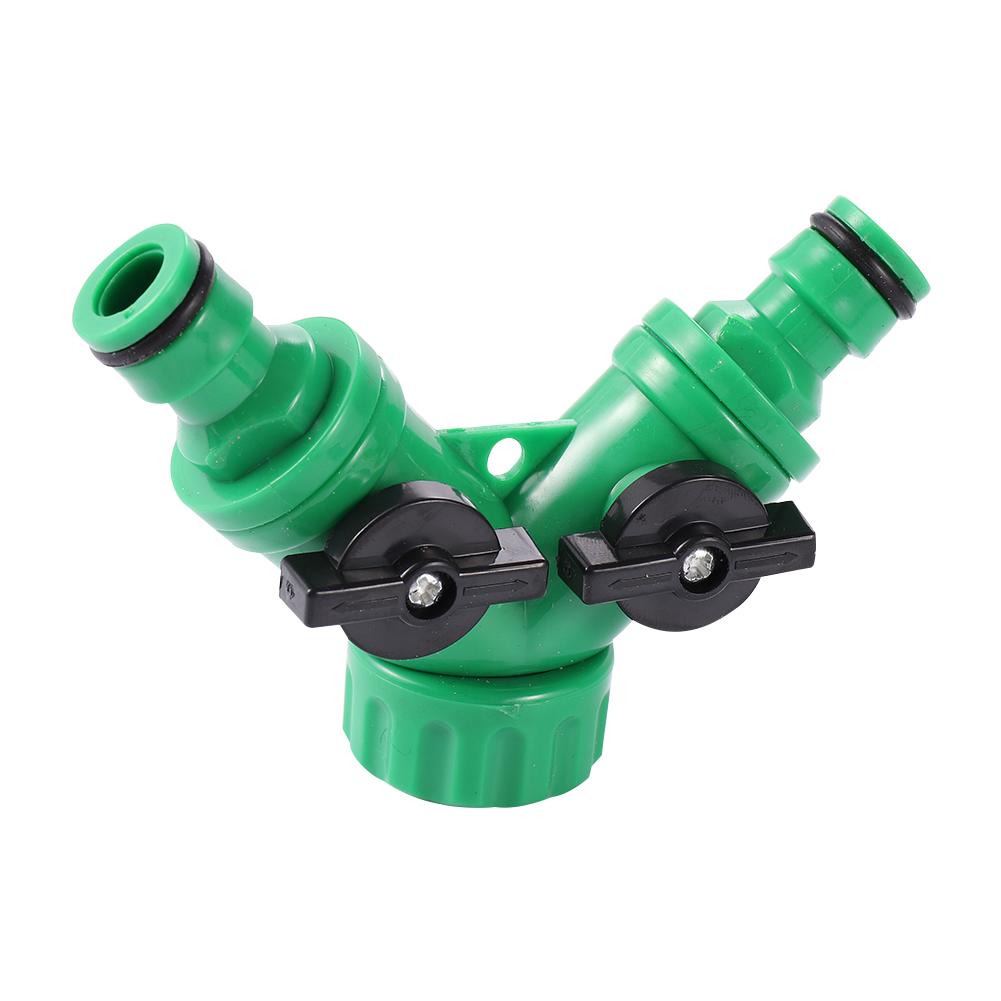 1/2" 3/4" Female Thread 2-Way Tap Hose Water Splitter Garden Tap Y Splitter Watering Fittings Adjustable Controller Switch Joint
