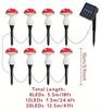 Solar Mushroom Lights Stake 8/12/20 Head Outdoor Garden Decor Fairy Christmas Wedding Party Festive Yard Atmosphere