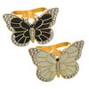 Rhinestone Butterfly Scarf Ring Elegant Scarf Clip Ring X-shape Scarf Holder Ring for Women Silk Scarves Neckerchief Shawls Fashion Accessories