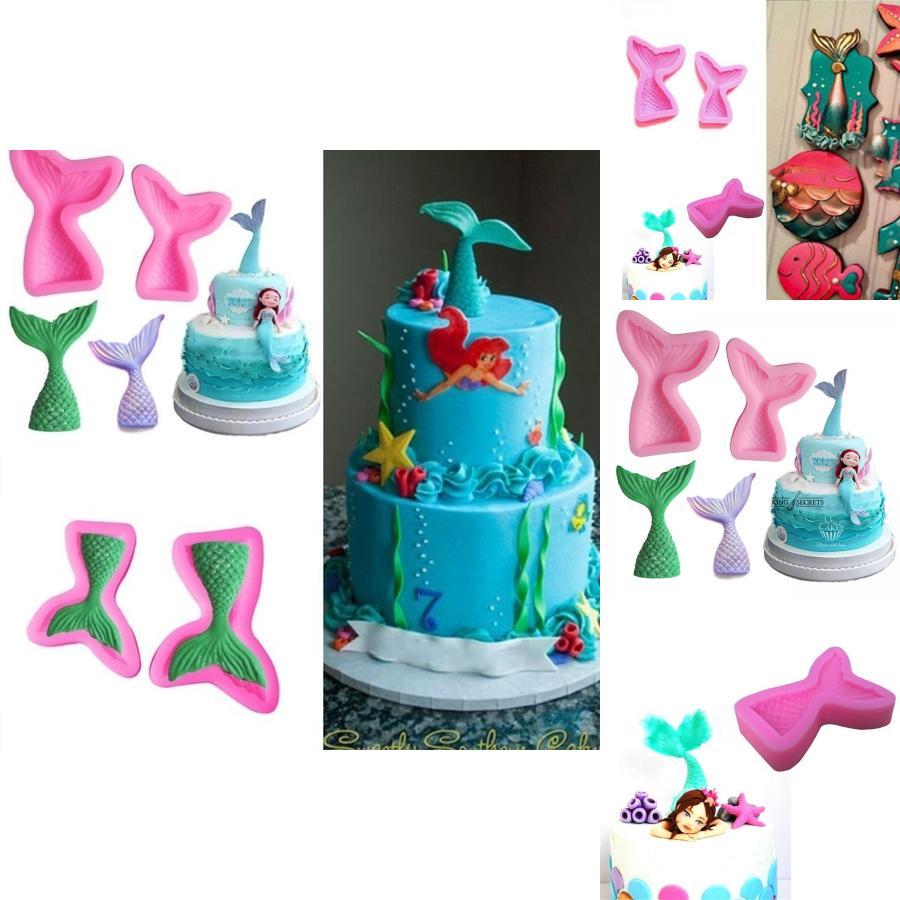 Mini Mermaid Tail Silicone Mold For Cake Decorating And Baking Chocolate Mold