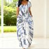 Ladies Loose Crew Neck Short Sleeve Dress Plus Size Breathable Clothes For Summer Street And Daily Leisure