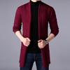 Men Cardigan Sweater Pure Color Anti-shrink Autumn Men Winter Knitting Sweater Coat for Work