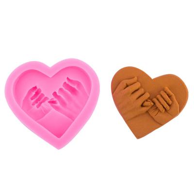 Mold Clean Easily Demoulding Heat-resistant Non-stick Silicone Love Finger Hook Shape Handmade Soap Mold Pastry Tool