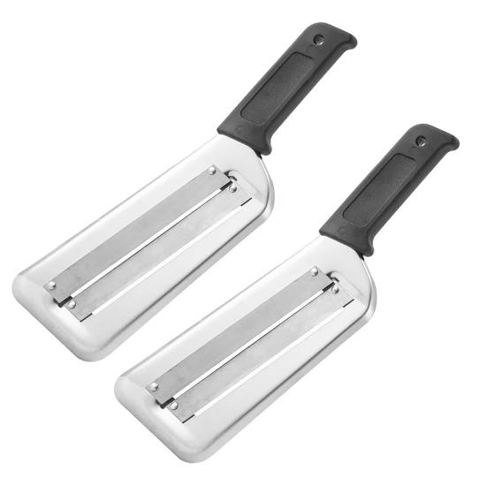 2Pcs Onion Slicer Stainless Steel Cabbage Shredder Safe Grip Vegetable Slicer for Sugarcane Potatoes Coleslaw