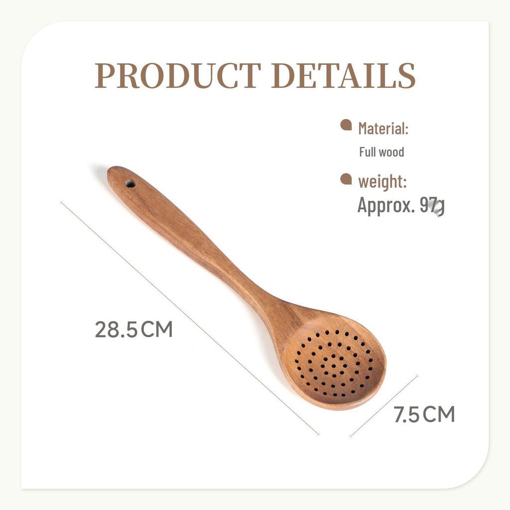 Conjunto de Espátula e Colher de Madeira Antiaderente - Design Anti-Queimadura para Saltear