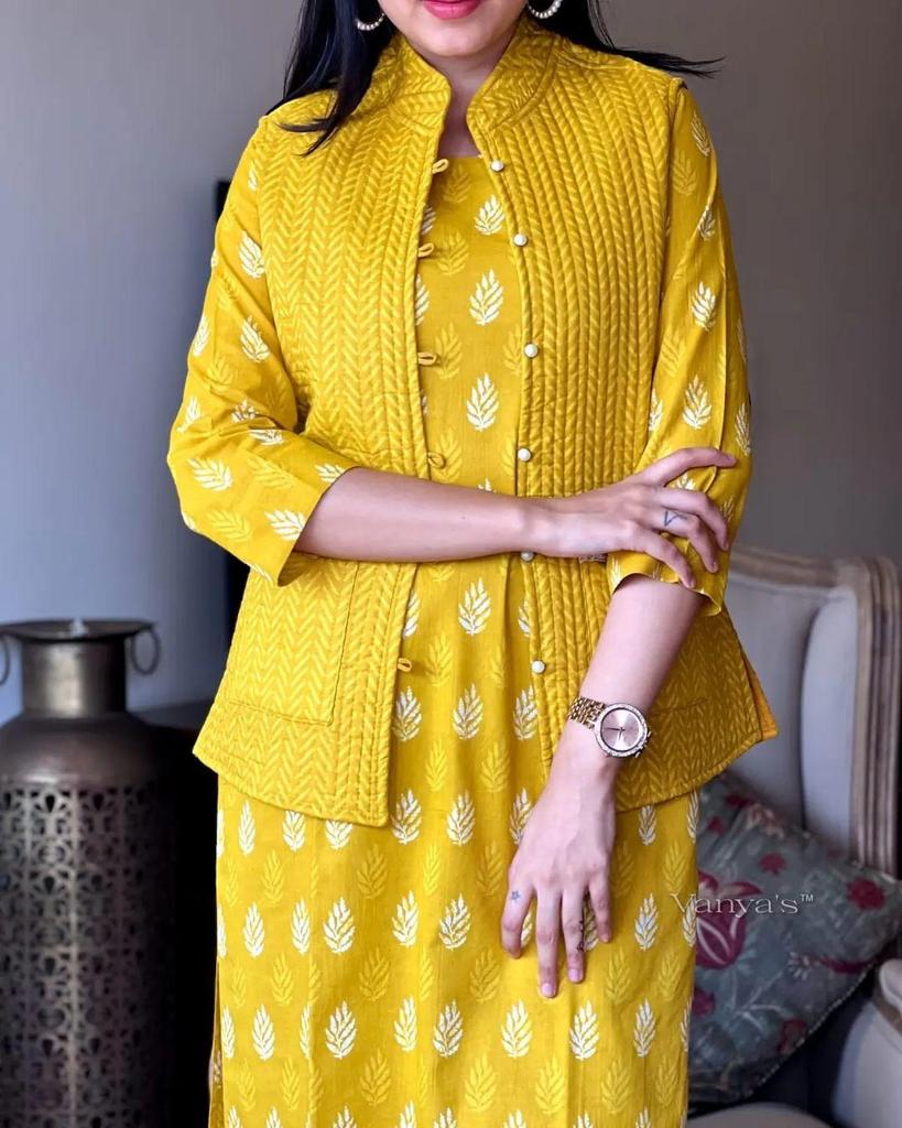 Party Wear Bollywood Winter Wear Kurta Pant Jacket Indian Women Party Wear Kurti Dress