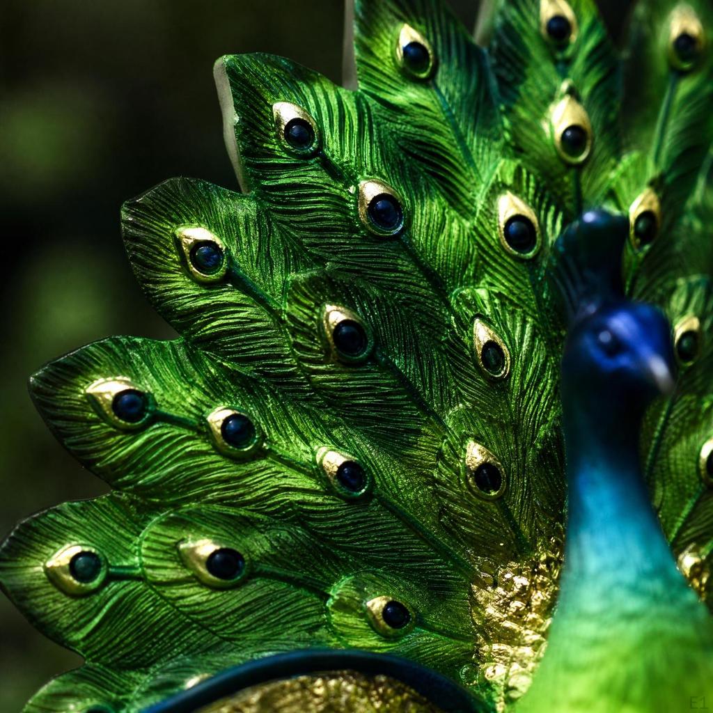 Peacock SunPowered Garden Stake Light Decorative Solar with Ground