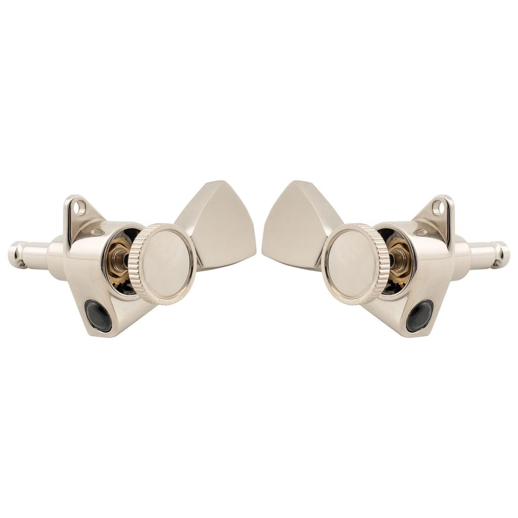 Musiclily Pro R18K L3R3 Locking Gear Keystone Nickel for Guitars Tuners, 181 Ratio, Buttons, Coating, Acoustic/Electric