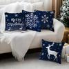 Christmas Snowflake Pillowcase Bedroom Sofa Cushion Cover 100% Polyester Living Room Soft Cushion Pillowcase Home Decor