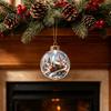 Winter Holiday Home Decor Light Up Christmas Scene Ball Ornament with Warm LED Glowing Story for Reusable Hanging Ornaments Tree and Festive