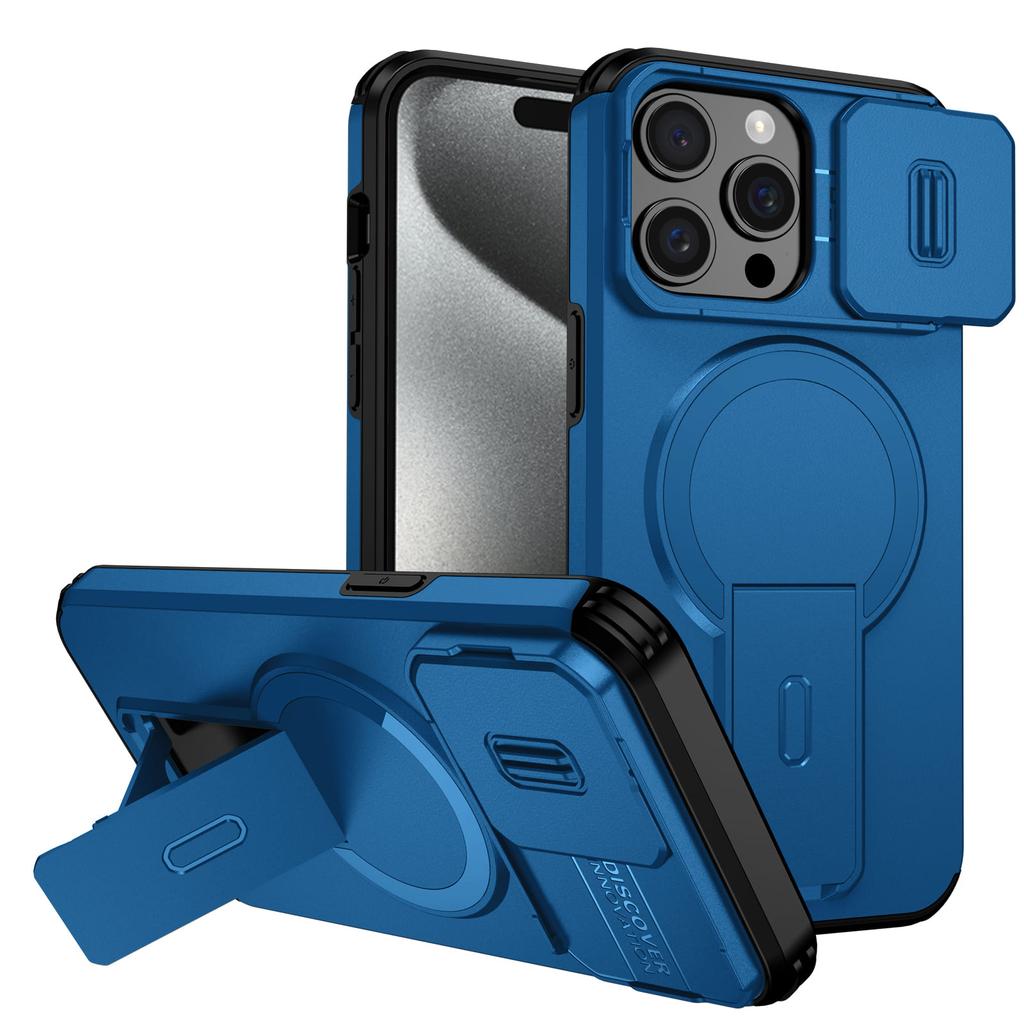 Wefor for iPhone 15/14/13/12/11 Pro Max 15 Plus Case with Camera Control Cover and Adjustable Kickstand,Compatible with Magnetic