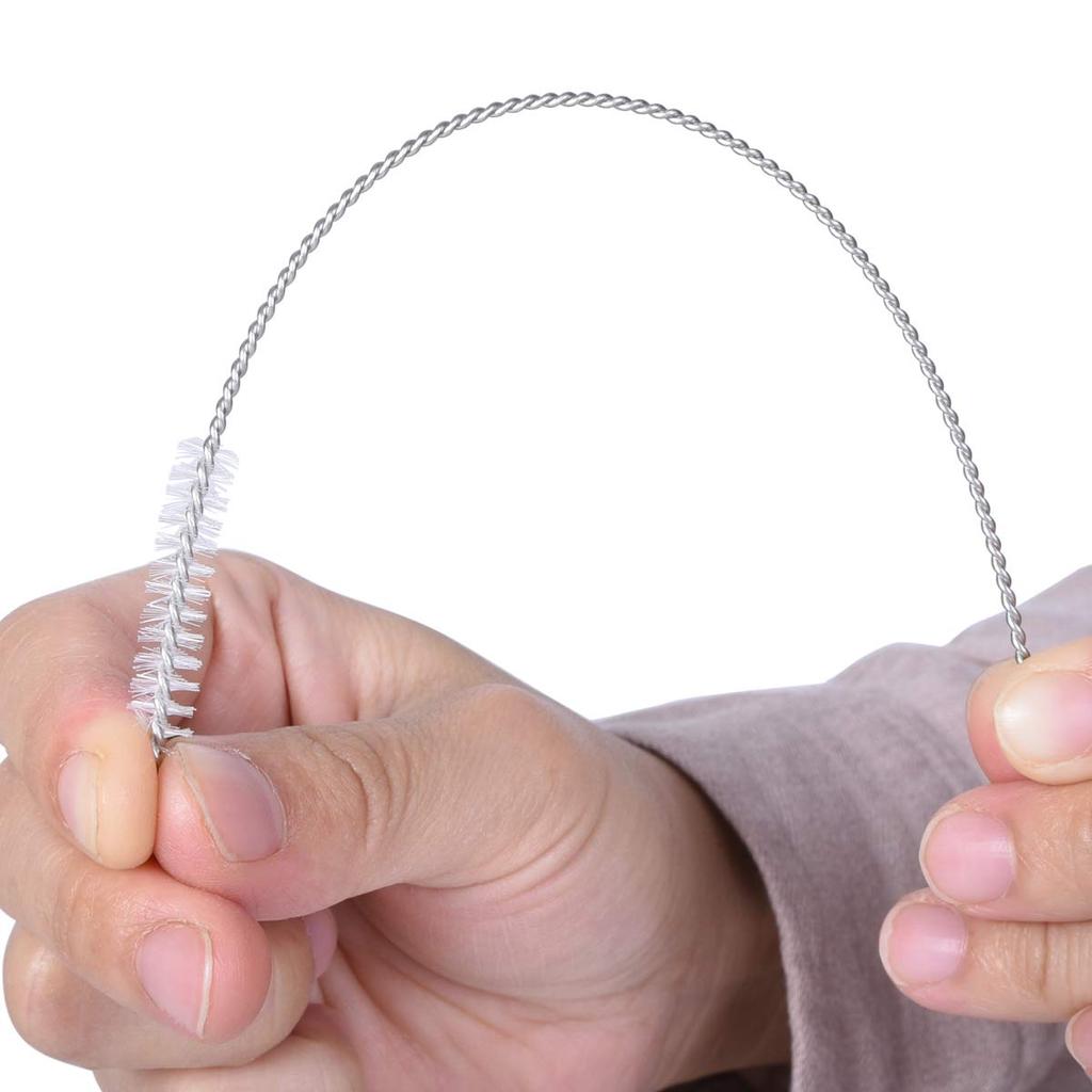 iBasingo Stainless Steel Straw Cleaning For Drinking Straws and Baby Bottle Gap Set of BV1025 Brush, Brush, 174.5mm, Hoses, Ultra-thin Type, Brush,