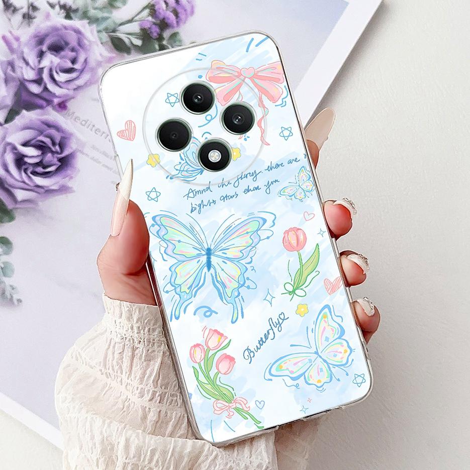 For Oppo Reno 12F 4G Case CPH2687 Stylish Butterfly Painted Cover Soft Silicone Case For Oppo Reno12 F Reno 12 FS Reno12F Bumper
