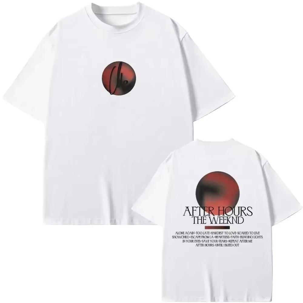 

2025 Лучший рэпер The Weeknd After Hours Графические футболки Мужские Женские Хип-хоп Винтажные Футболки Оверсайз Мода Повседневный Хлопок XXXL