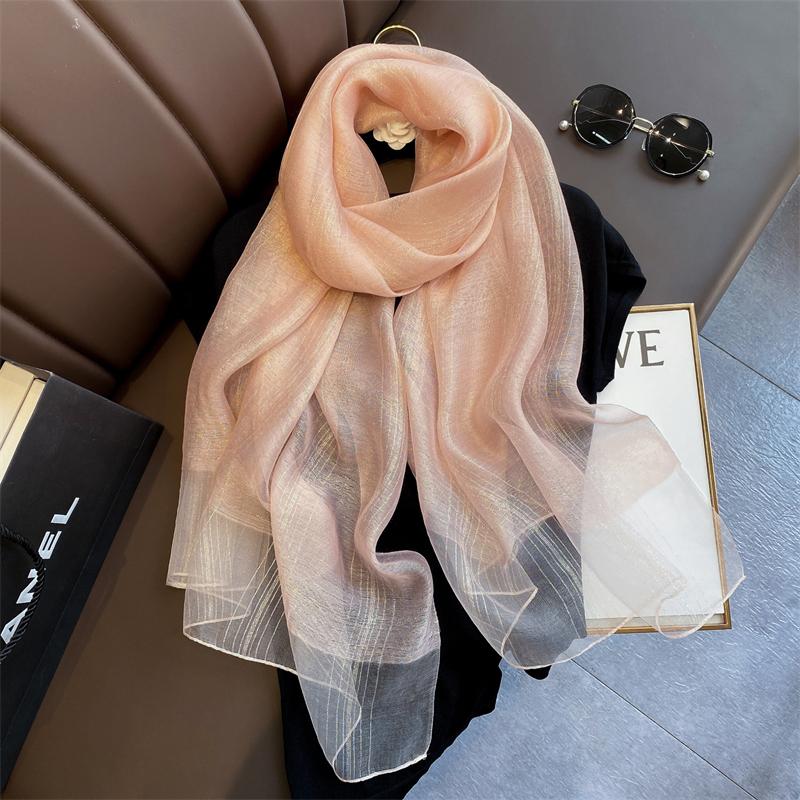 Women Summer Silk Scarves Fashion Shawl Lady Wrap Soft Female Stole Bandanna Hijab Poncho Foulard Muffler