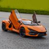 1:24 Lambo Revuelto Countach Toy Model Diecast Car Doors Opened Sound Light Pull Back Miniature Cars Fashion Ornament Collection