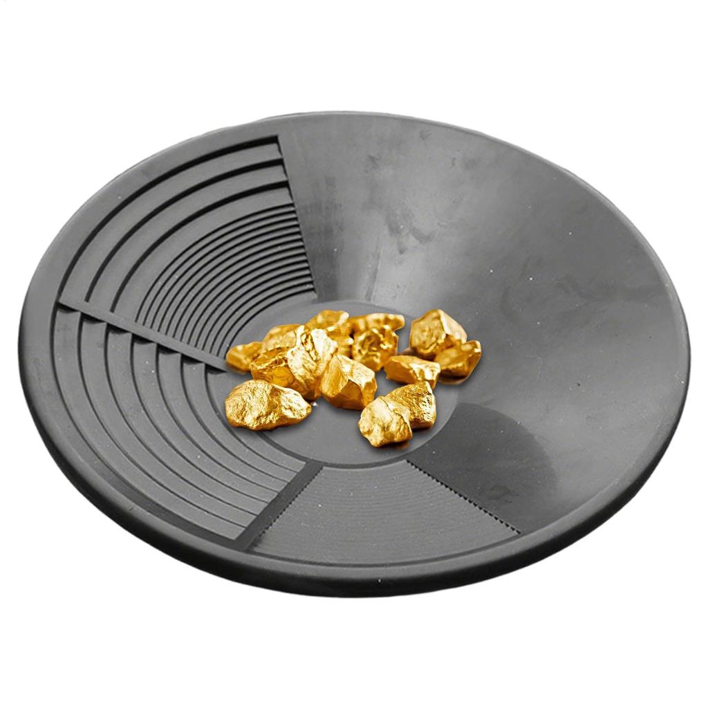 Hot Sale Gold Pan portable gold sand screening pan Black Round ABS Sturdy Gold Panning Pan for Prospecting Gold Pan Gold Panning