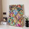 Disney Cartoon Diamond Painting Disney Princess Group Portrait Stained Window Illustration 5D DIY Art Cross Stitch Kit, Mosaic EmbroideryHomeDecorGift