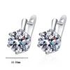 New Moissanite 925 Silver Earrings Big gemstone Fashion for Women Wedding Jewelry Classic Female Accessories Gifts