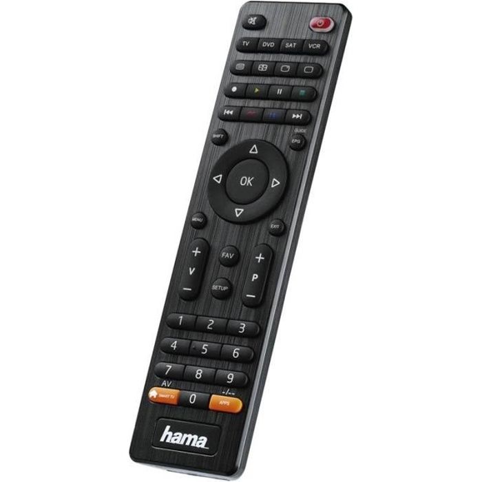 Télécommande Universelle - HAMA - 4en1 - AAA (Micro) - Infrarouge - Portée Maximale 10m