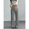 Cross-border Women's New Casual Striped Knitted Women's Straight Trousers