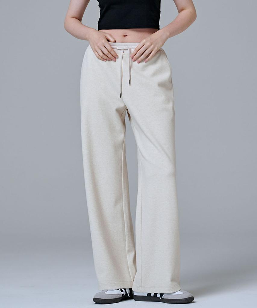 MALOUPE 2302 Knit Corduroy Elastic Pants (Cream)