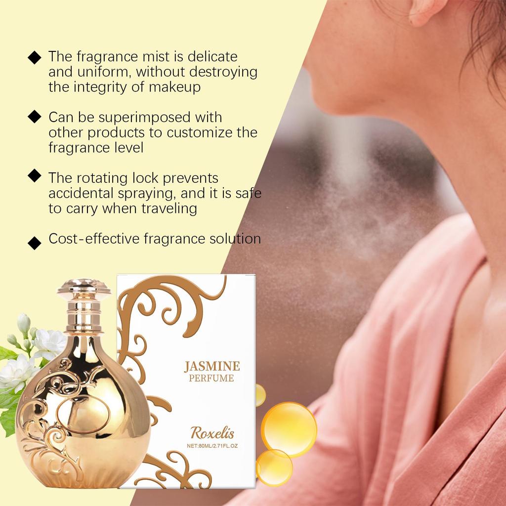 Jasmine Perfume - Fresh Jasmine As Main Note, Long-Lasting Fragrance To Enhance Elegant Temperament | Eau De Parfum for Women
