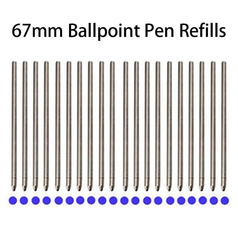 5/10/50 PCS 67mm Pen Refill Metal Ballpoint Pen Refills Office School Supplies Stationery Gifts Blue Black Pen Refills
