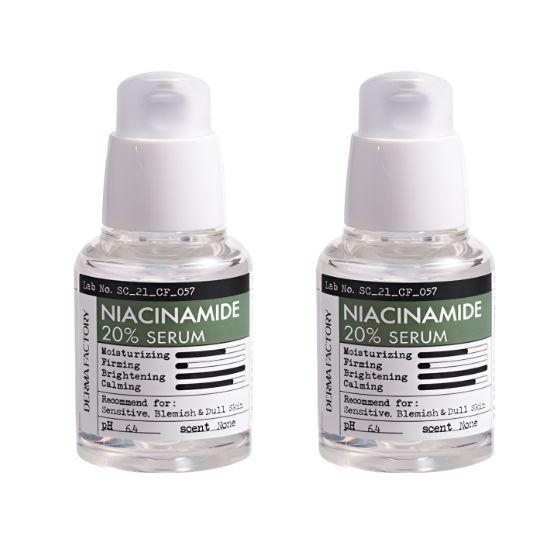 Derma Factory Niacinamide 20% Serum Brightening & Pore Refining Care Set 30ml x 2