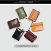 Genuine Leather Women's Coin Purse with Key Ring Small Coin Holder Card Case Mini Pouch Change Wallet