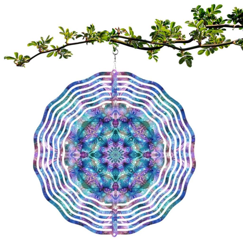 Bohemian Style Metal Wind Spinner Outdoor Garden Decor No Battery Needed for Patio Lawn Yard Boho Chic Windmill